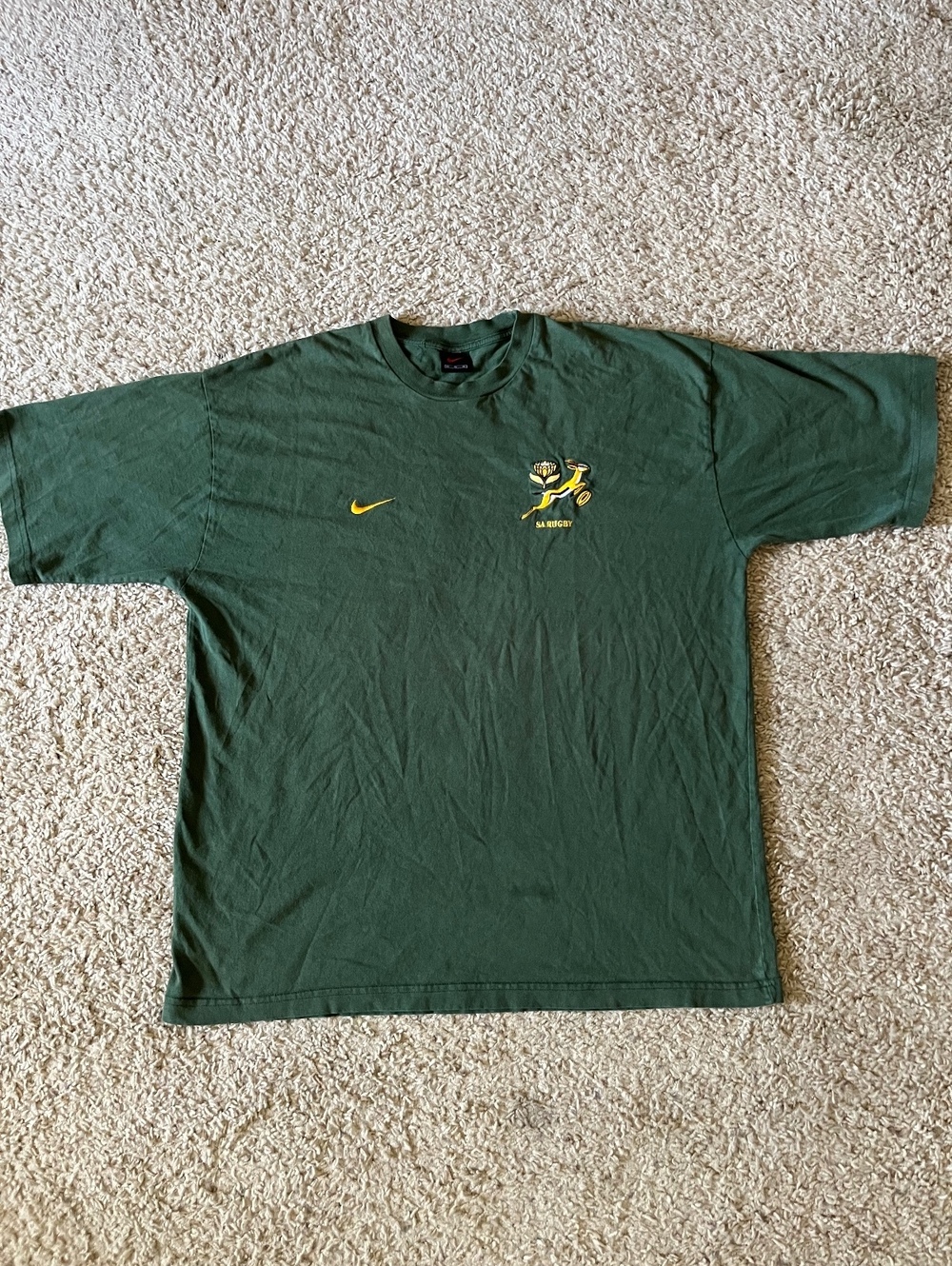 Nike VTG South Africa Rugby Shirt Green XL